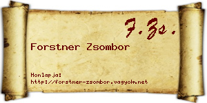 Forstner Zsombor névjegykártya