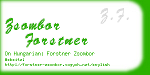 zsombor forstner business card
